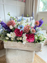 Load image into Gallery viewer, Summer love Handmade wooden trough with inc floral display (FREE P&amp;
