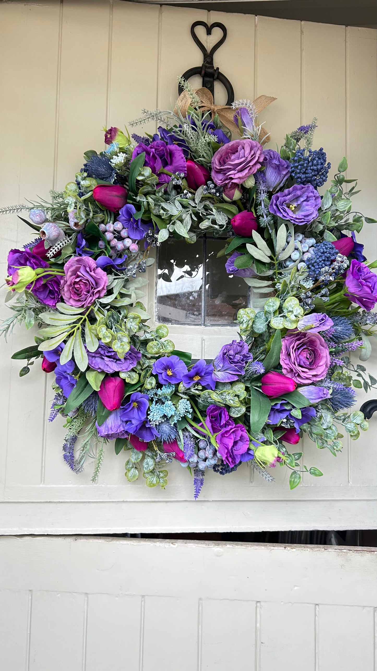 “SAFFIE” restocked artificial wreath (FREE P&P) real touch florals