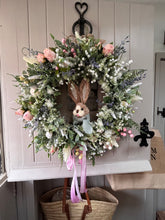 Load image into Gallery viewer, “BUNNY” natural faux wreath (FREE P&amp;P (limited stock )delivery late Jan-feb
