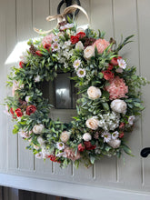 Load image into Gallery viewer, Strawberry’s and cream summer artificial wreath (FREE P&amp;P)
