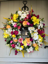 Load image into Gallery viewer, “Judith” summer faux wreath (FREE P&amp;P)
