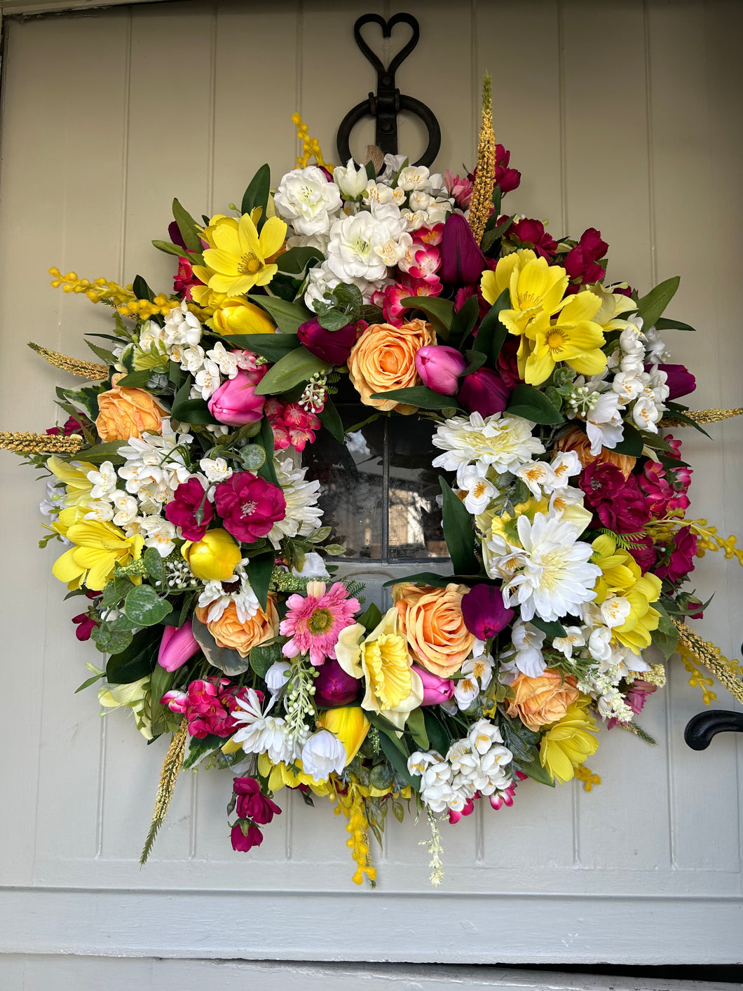 “Judith” summer faux wreath (FREE P&P)