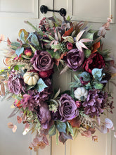 Load image into Gallery viewer, “MIDNIGHT LADY” artificial autumn and winter wreath (FREE P&amp;P)
