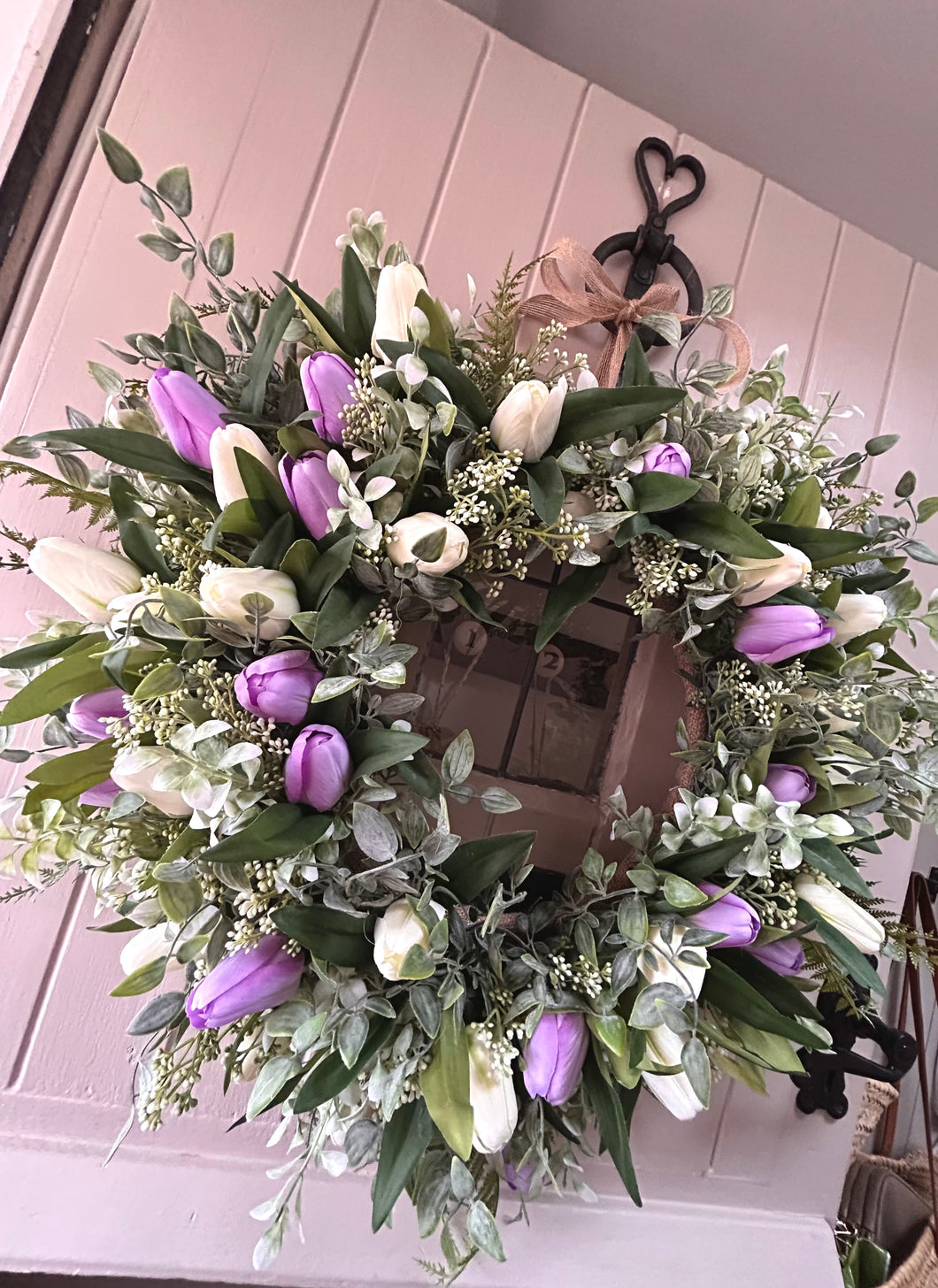 “GRACIE” lilac faux wreath (FREE P&P