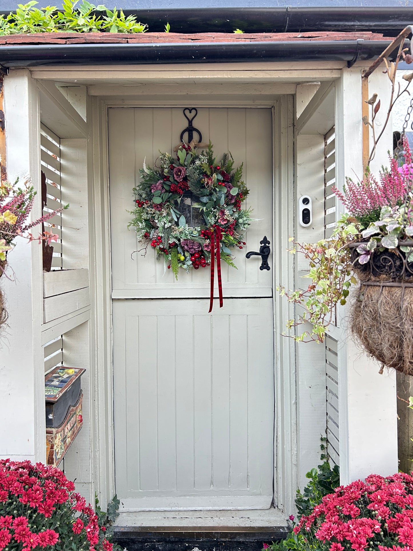 “BERRY DELIGHT”” winter artificial wreath (FREE P&P)