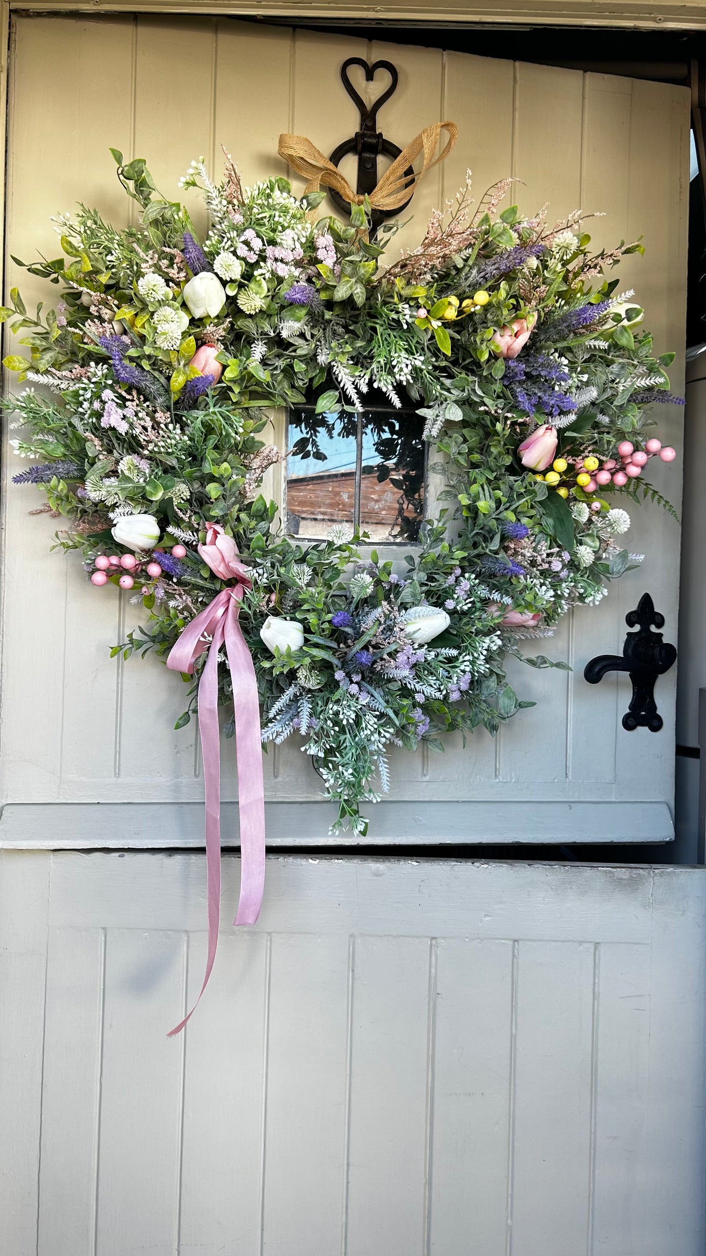 Spring surprise heart wreath (FREE P&P)