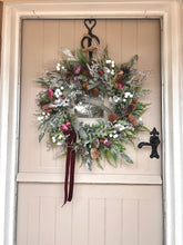 Load image into Gallery viewer, “EVELYN” winter and Christmas wreath (FREE P&amp;P)
