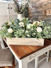 Load image into Gallery viewer, Handmade wooden trough with artificial floral display (FREE P&amp;P)
