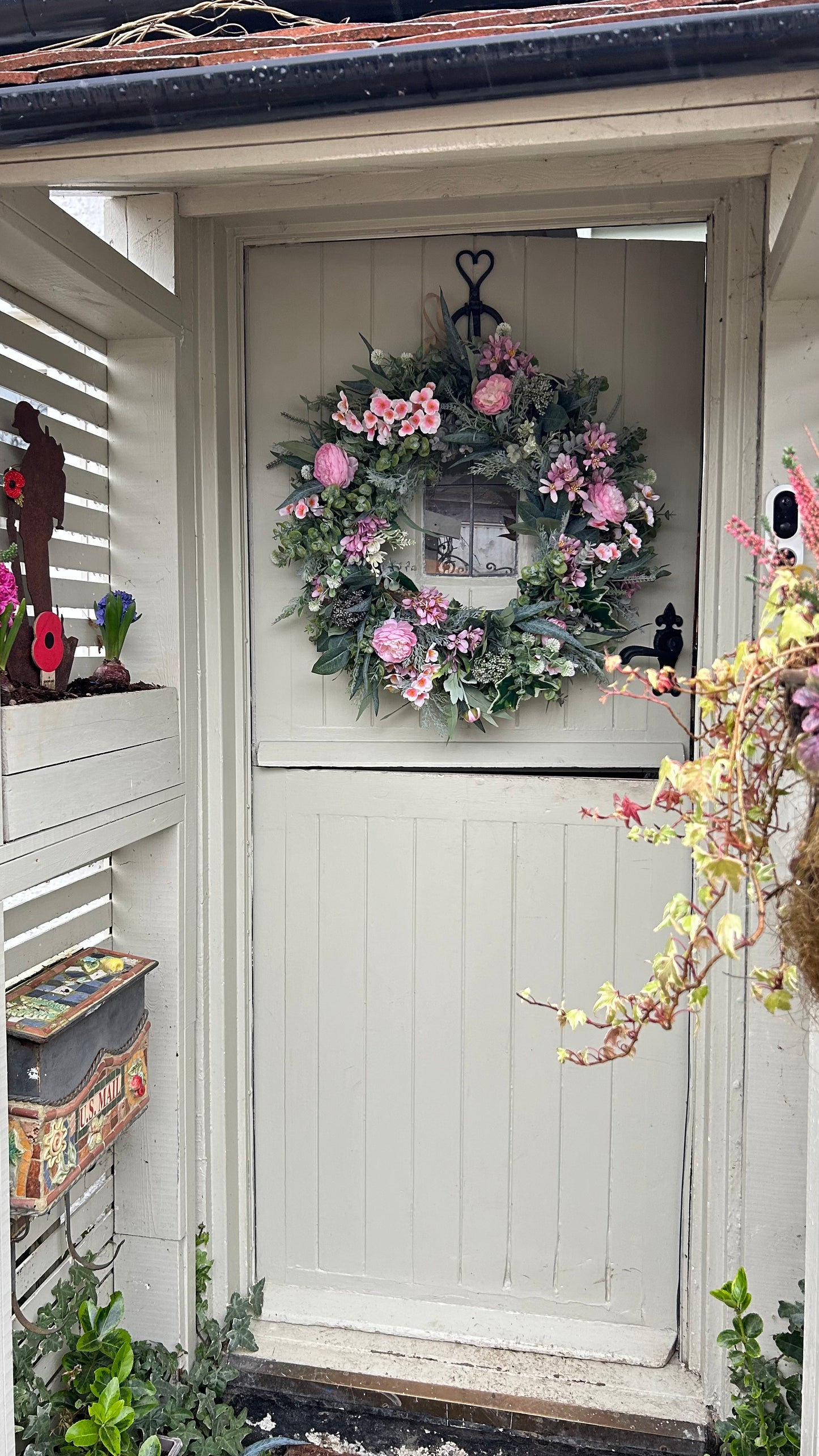 “LACEY” spring/ summer faux wreath (FREE P&P