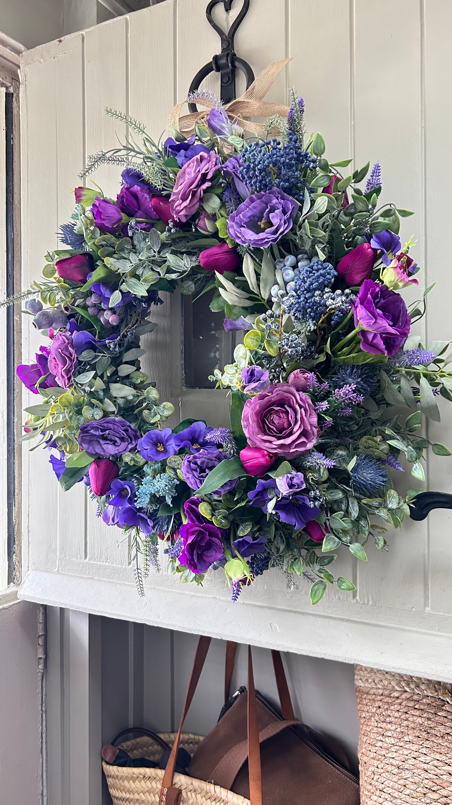 “SAFFIE” restocked artificial wreath (FREE P&P) real touch florals