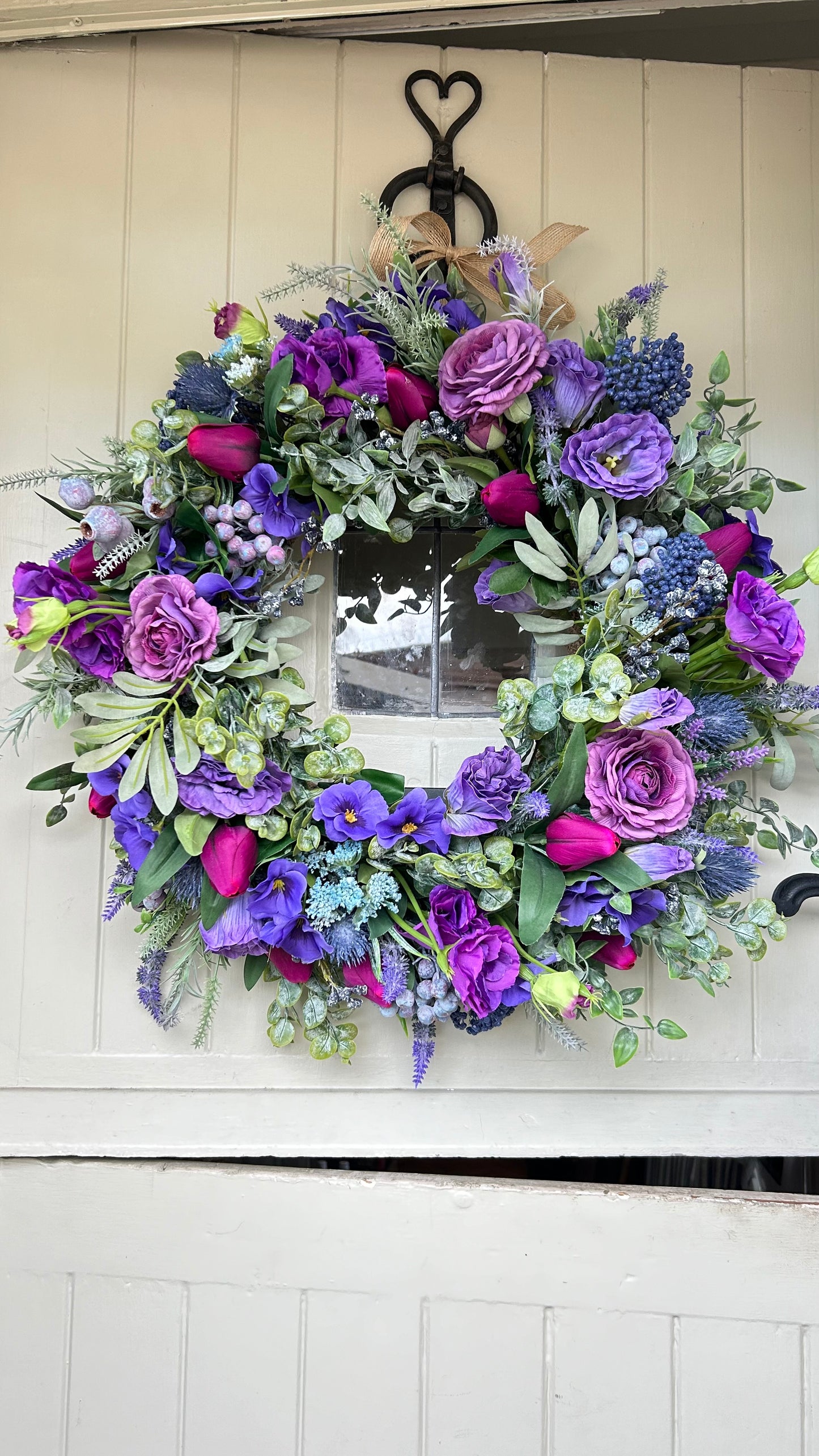 “SAFFIE” restocked artificial wreath (FREE P&P) real touch florals