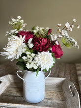 Load image into Gallery viewer, Churn &amp; faux flower bouquet
