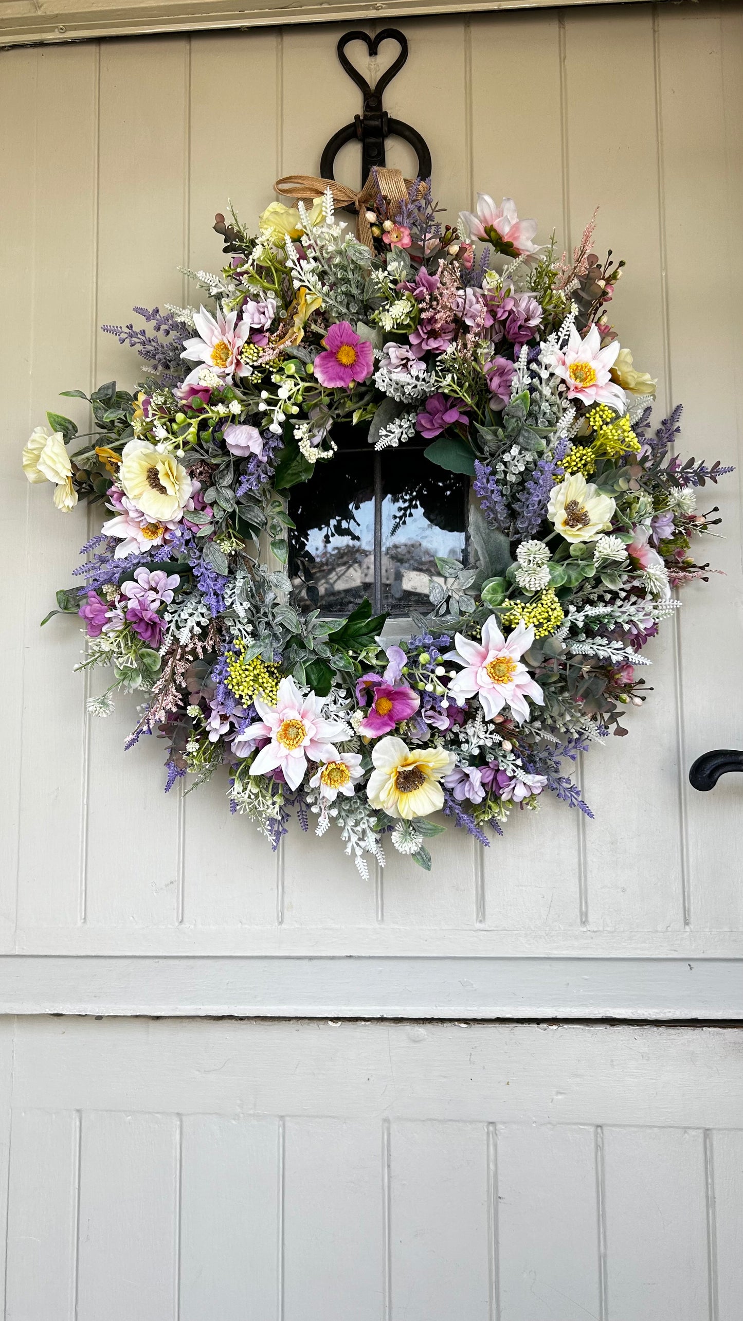 “MILLIE” SUMMER MEADOW” faux wreath (FREE P&P