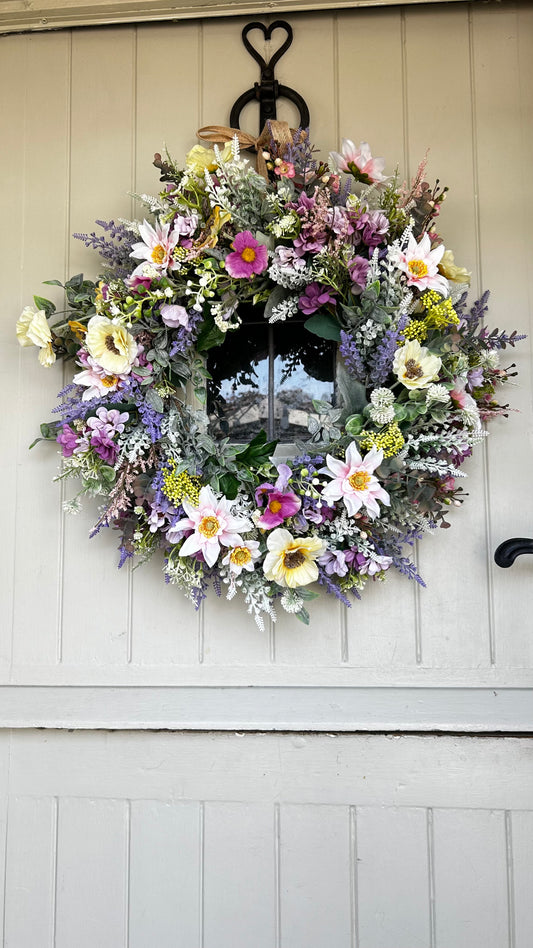 “MILLIE” SUMMER MEADOW” faux wreath (FREE P&P