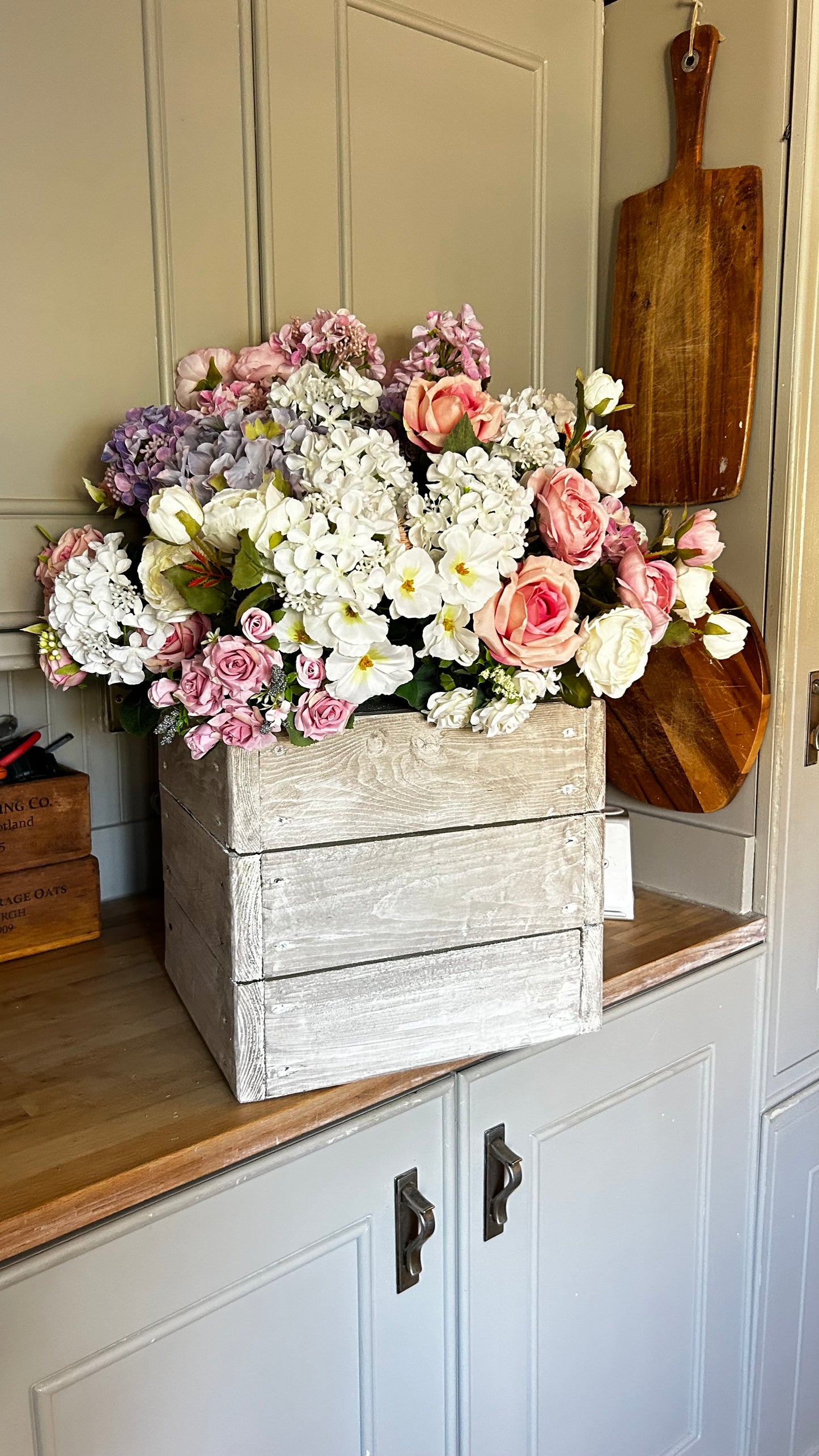 Handmade full bloom Luxury wooden planter  flower box FREE P&P (Copy)