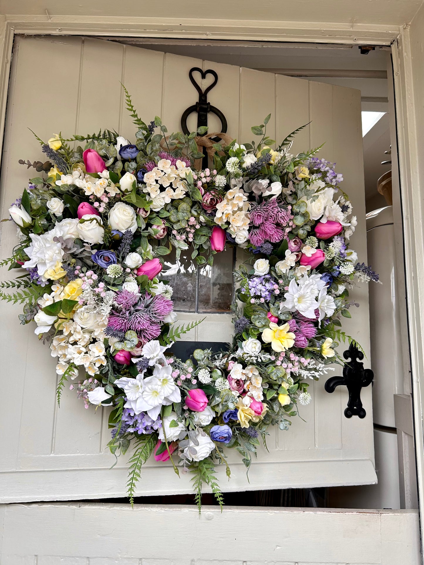 “Harriet” heart artificial wreath (FREE P&P)