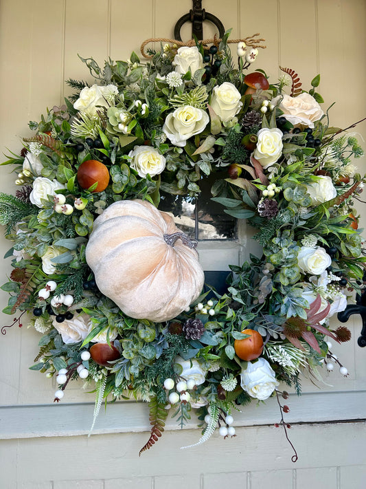 “ASHLEY” winter ARTIFICIAL wreath (FREE P&P)