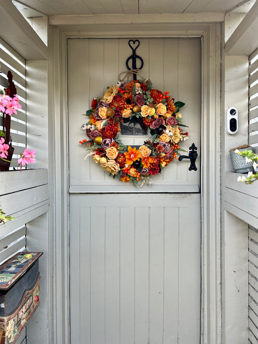 “EDITH” autumn artificial wreath (FREE P&P)