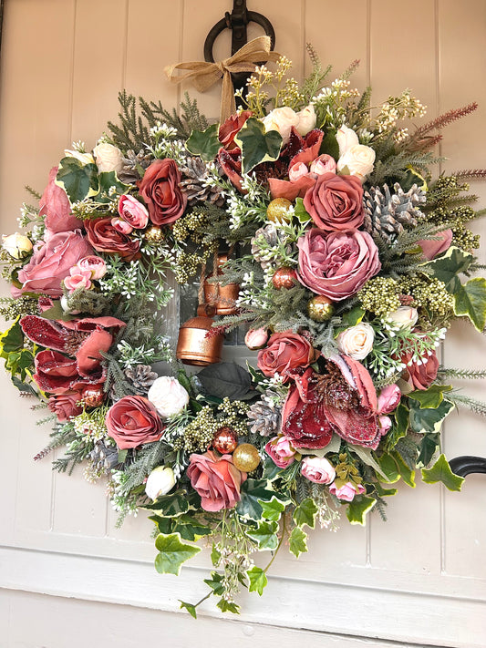 “SAFFRON” Christmas wreath (FREE P&P)