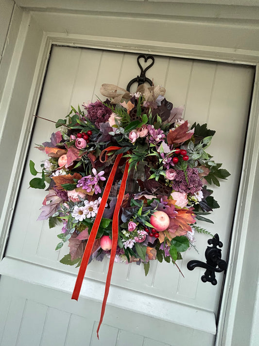 “EMILY” autumn artificial wreath (FREE P&P)