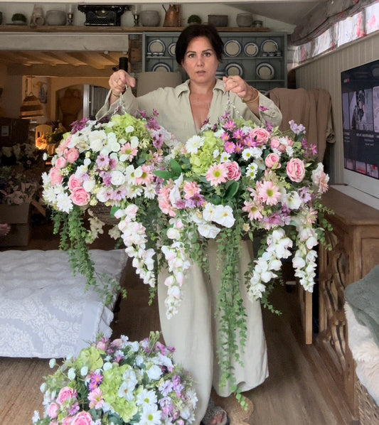 “LILLIE” summer Luxury artificial hanging basket (FREE P&P) made to order