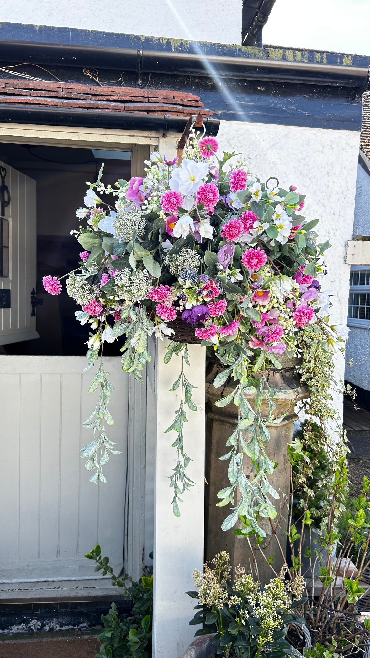 “MEGAN” Luxury artificial hanging basket (FREE UK P&P)