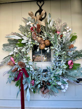 Load image into Gallery viewer, “EVELYN” winter and Christmas wreath (FREE P&amp;P)
