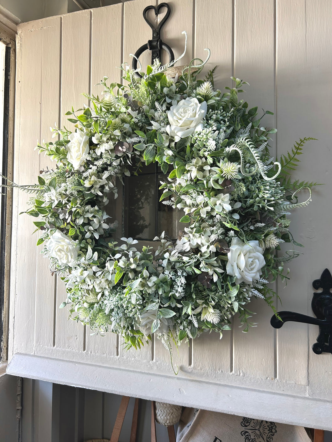 “YASMIN” natural all year faux wreath (FREE P&P