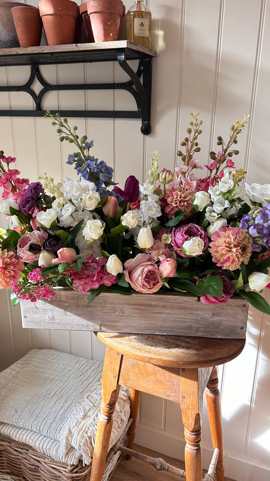 Luxury wooden flower box FREE P&P