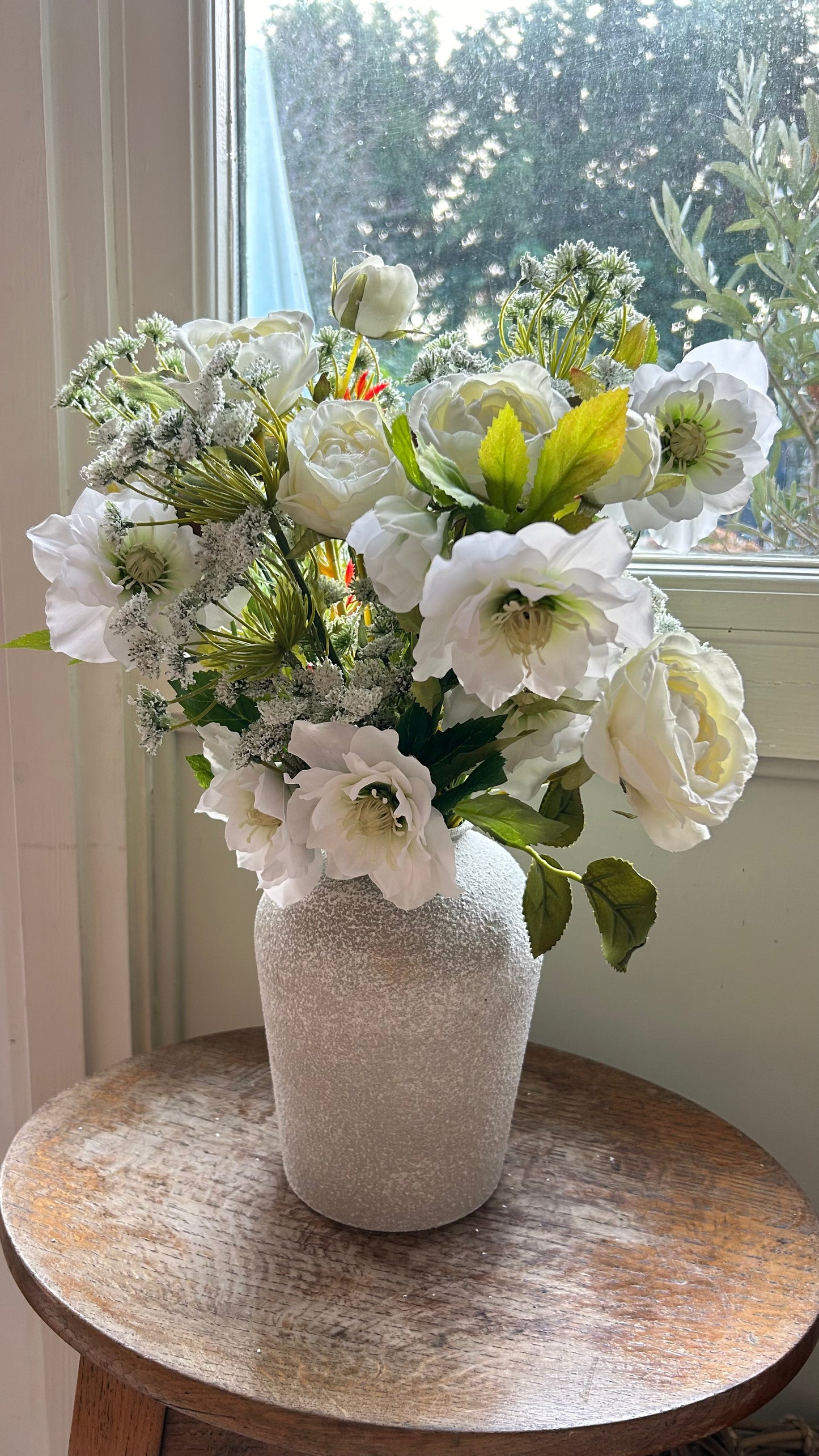 “EVA” Winter bouquet with vase & free P&P