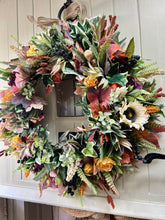 Load image into Gallery viewer, “FRANCES” autumn artificial wreath (FREE P&amp;P)
