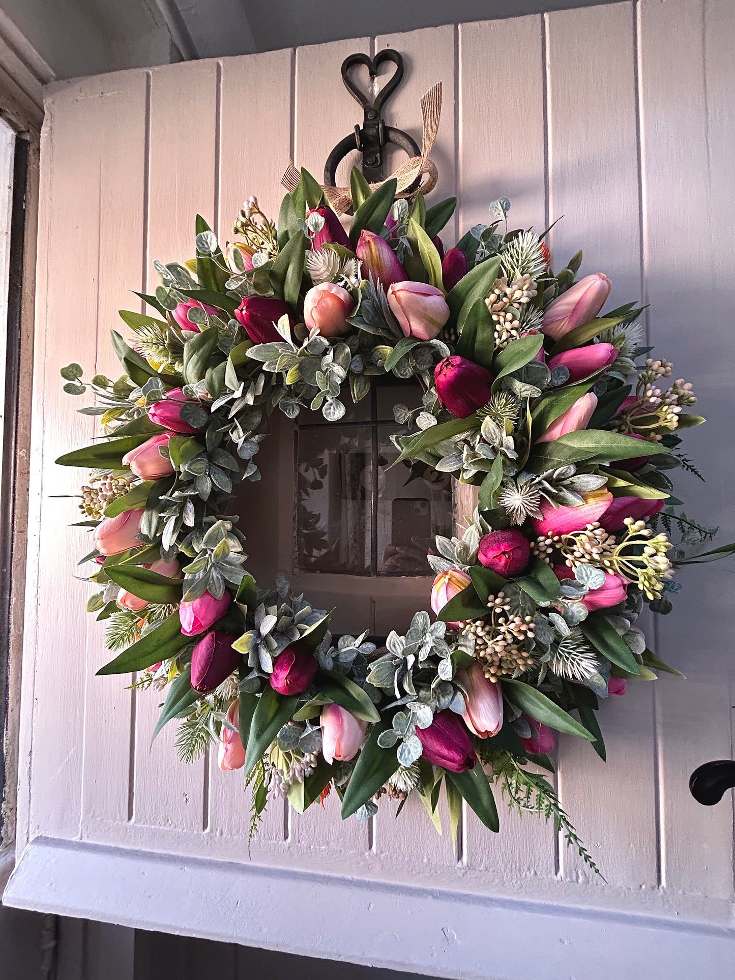 “JESSY” tulip faux wreath (FREE P&P)