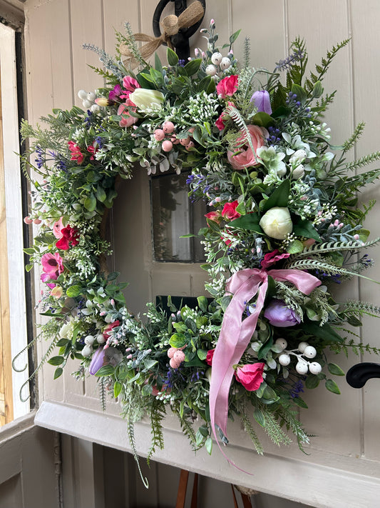 “BEATRICE” natural faux wreath (FREE P&P
