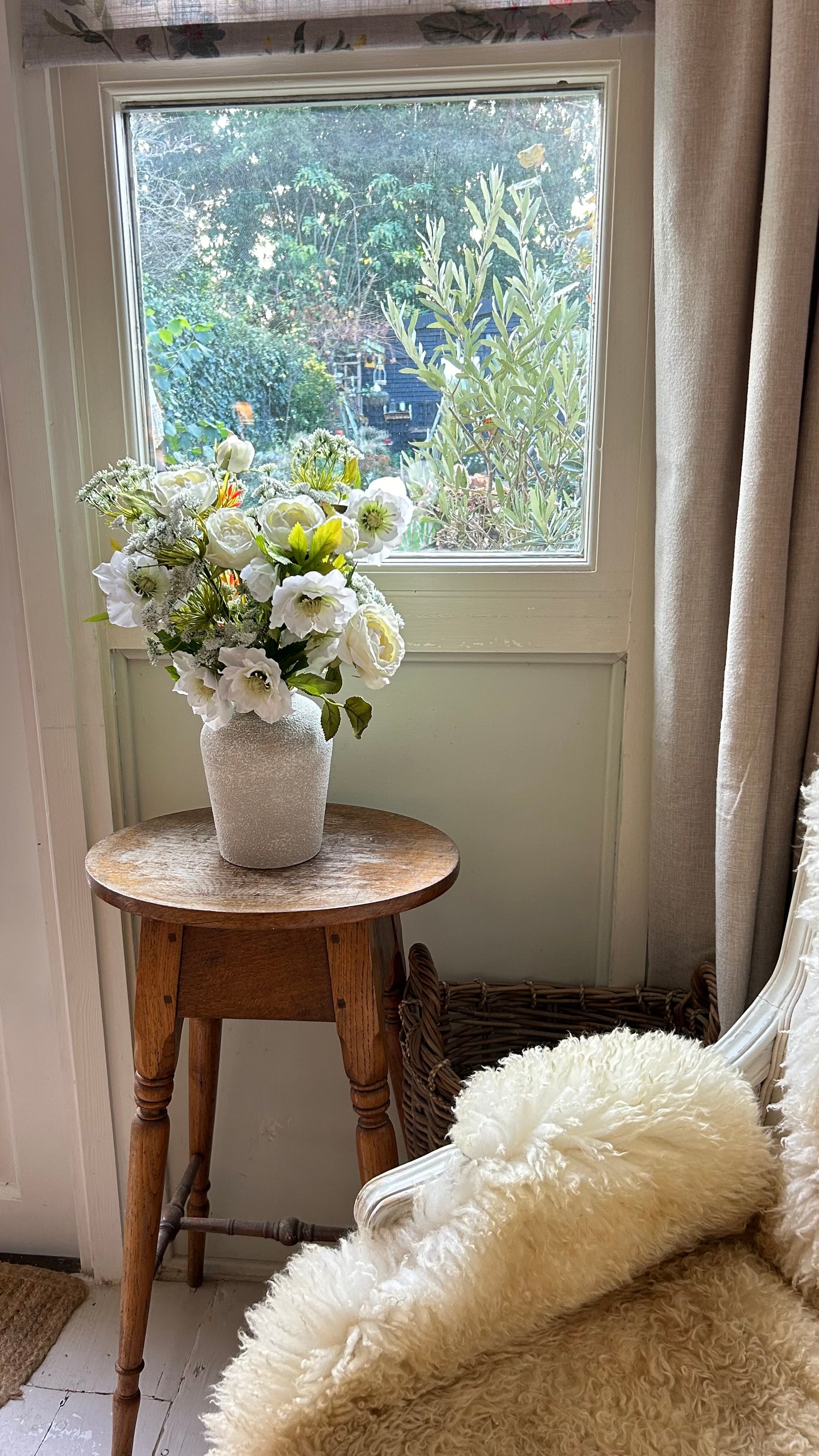 “EVA” Winter bouquet with vase & free P&P