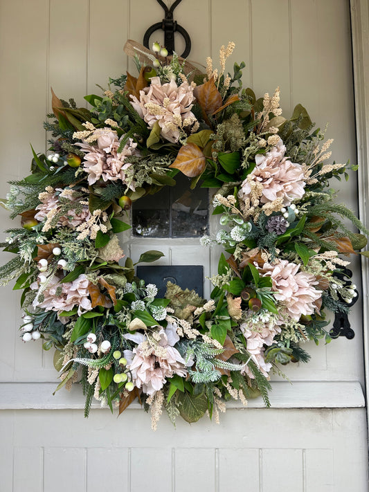 “AMANDA” Winter artificial wreath (FREE P&P)