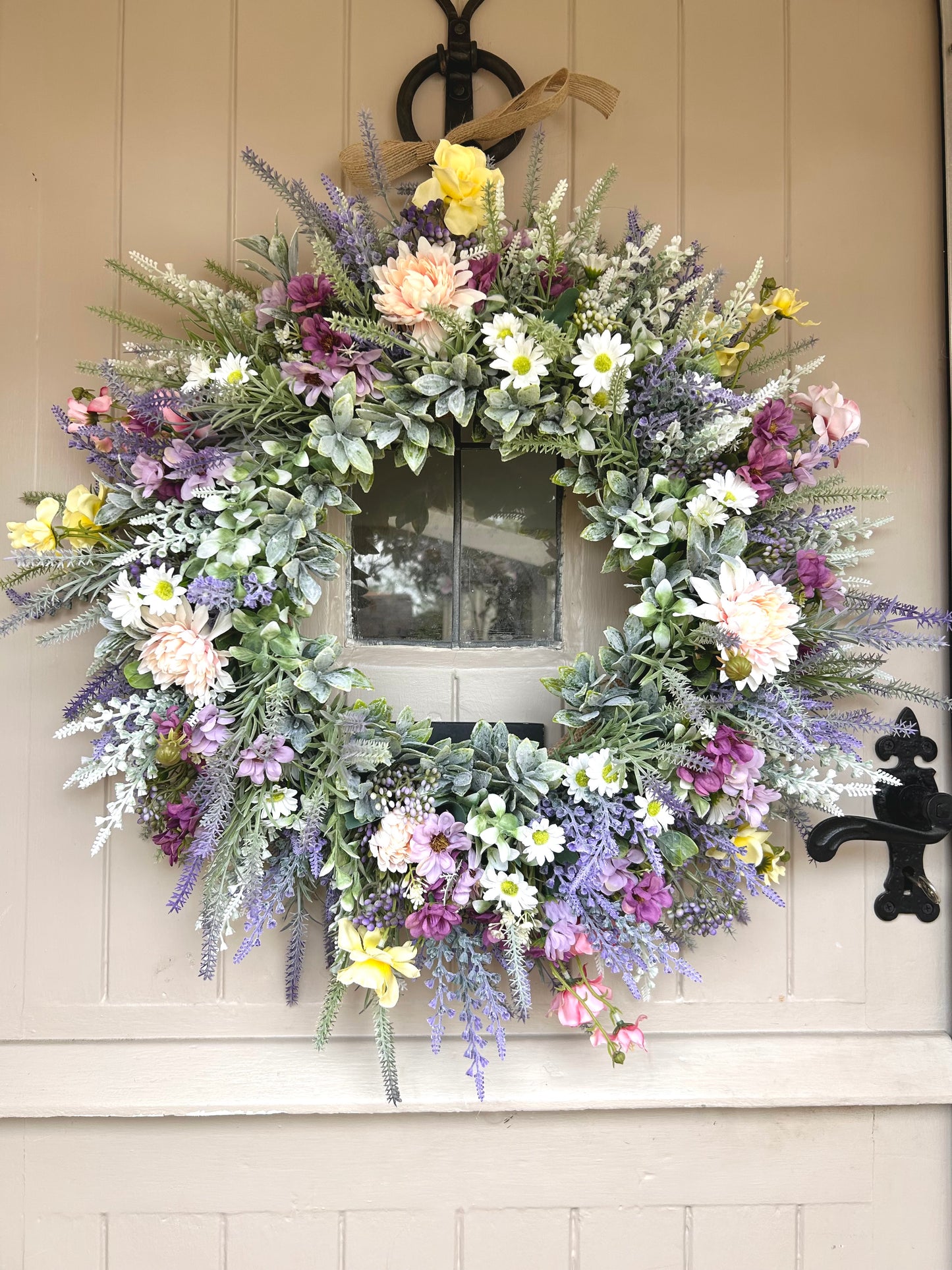 “MILLIE” SUMMER MEADOW” faux wreath (FREE P&P