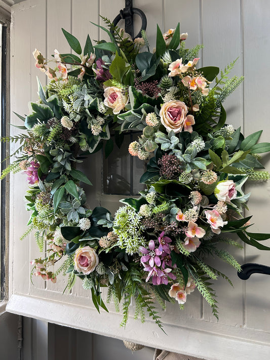 “PIPPA” spring/ summer faux wreath (FREE P&P)