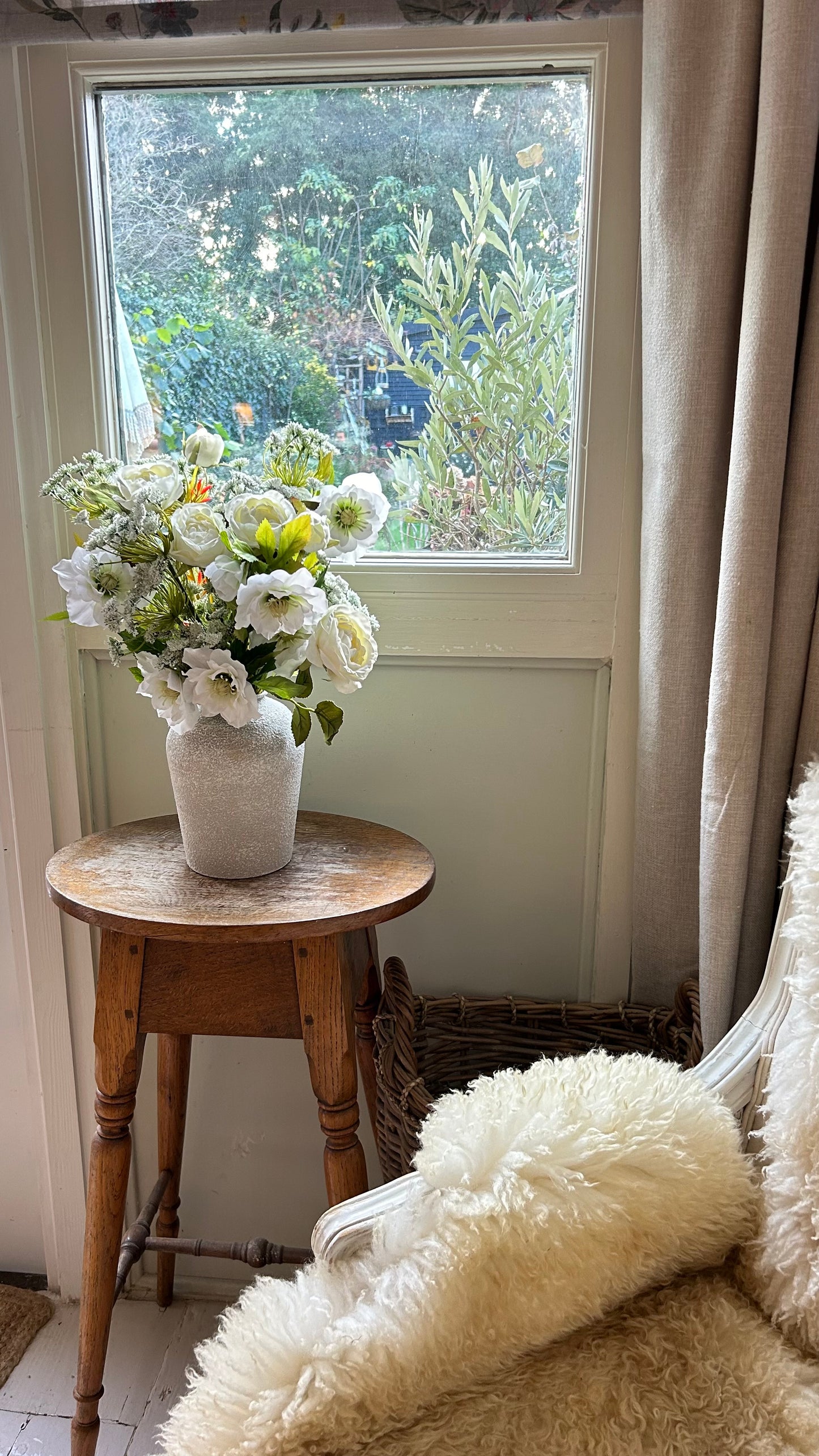 “EVA” Winter bouquet with vase & free P&P