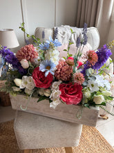 Load image into Gallery viewer, Summer love Handmade wooden trough with inc floral display (FREE P&amp;
