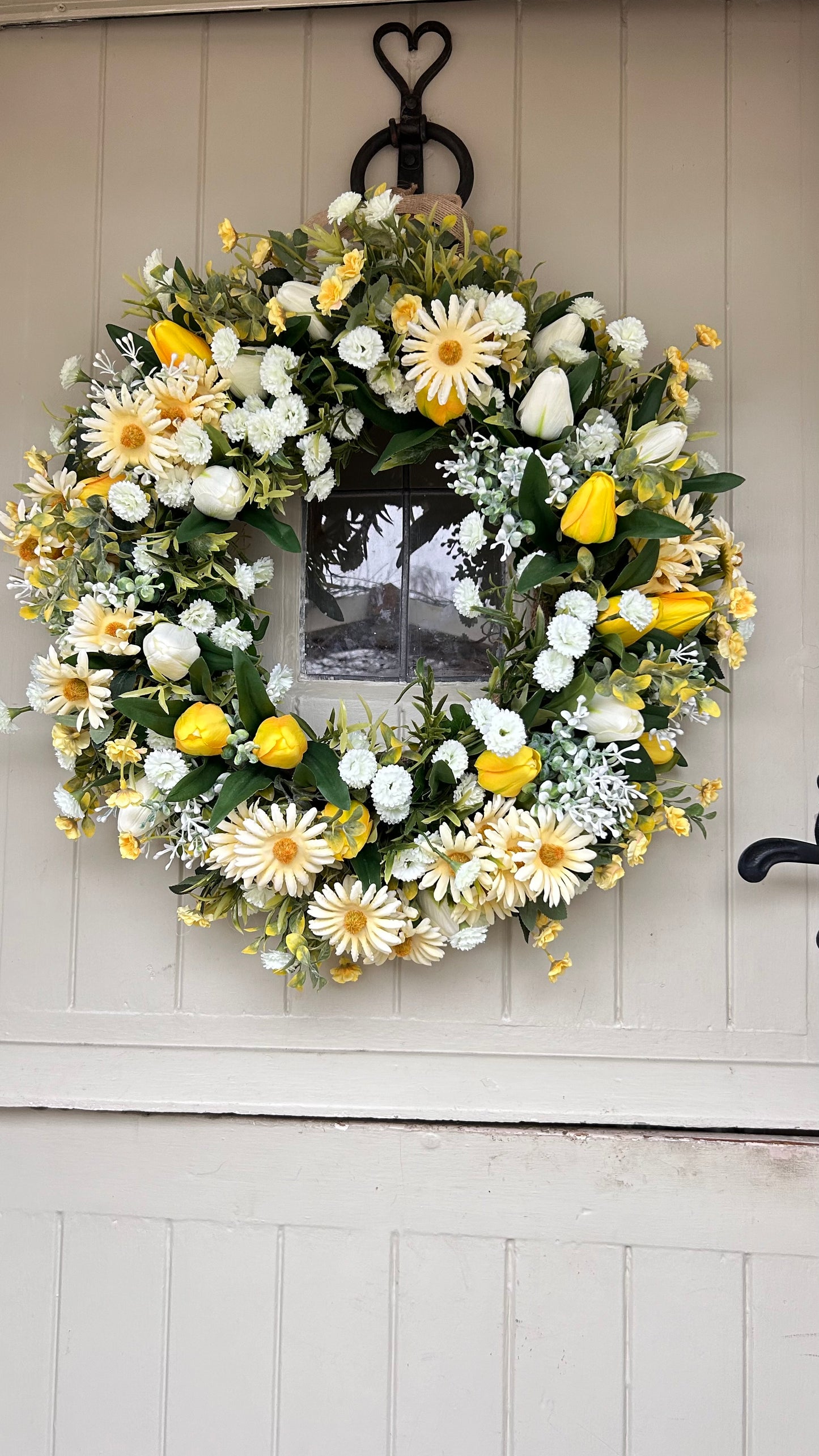 “MARTHA” spring artificial wreath (FREE P&P