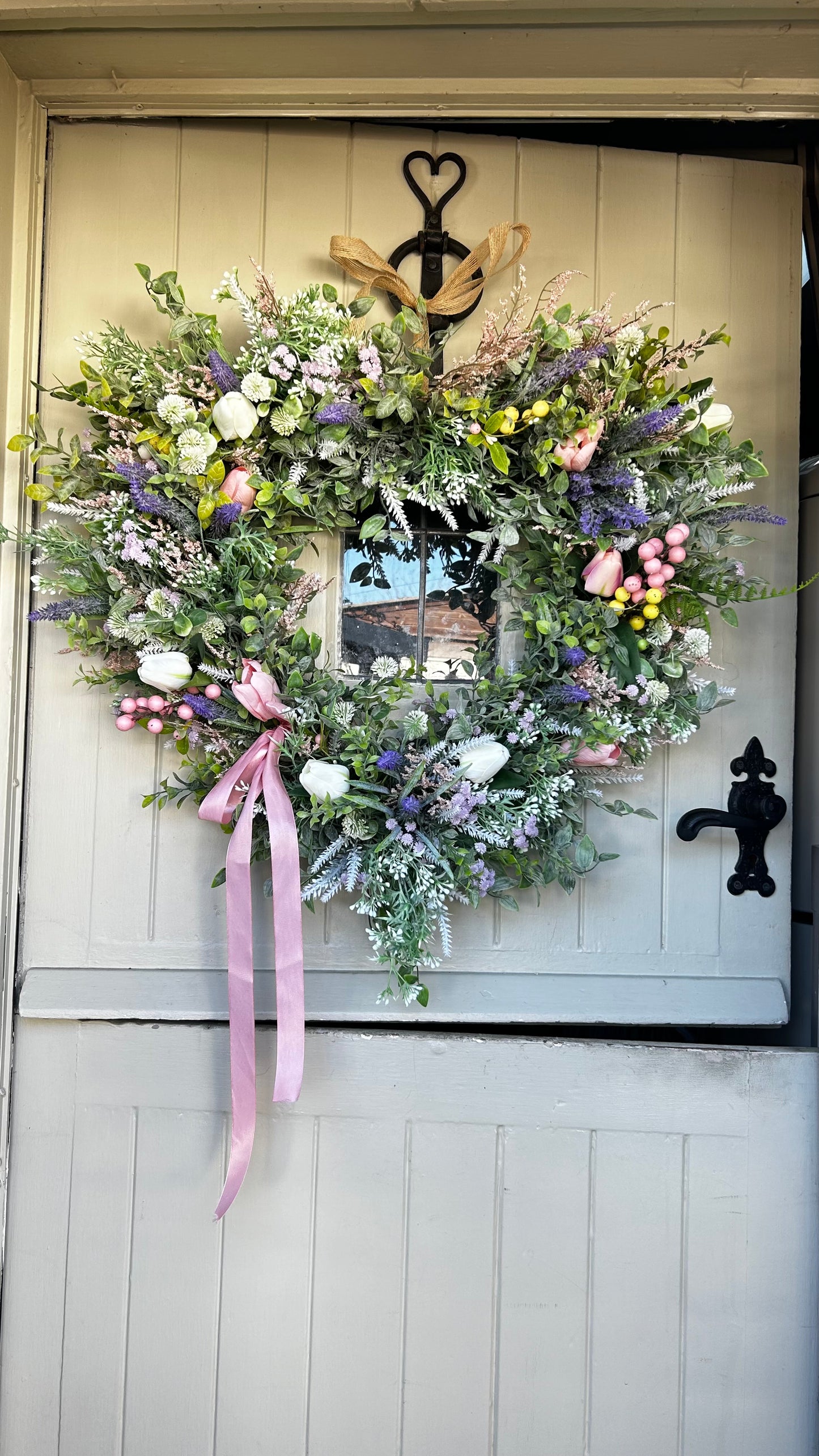 Spring surprise heart wreath (FREE P&P)