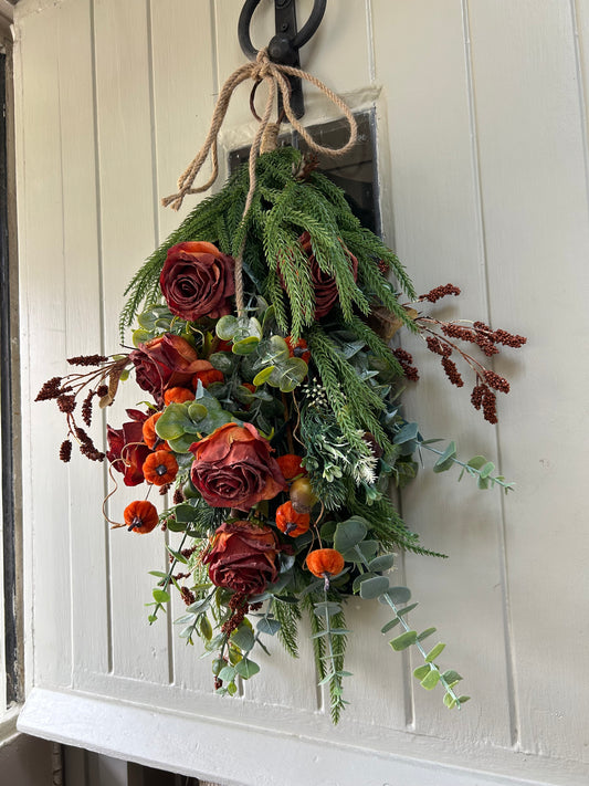 “TESSA” autumn swag artificial wreath (FREE P&P)