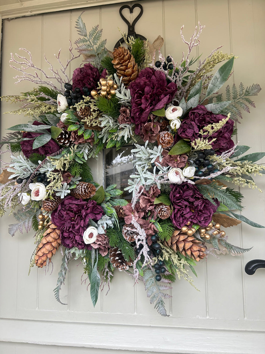 “RUSTIC” Christmas wreath (FREE P&P)