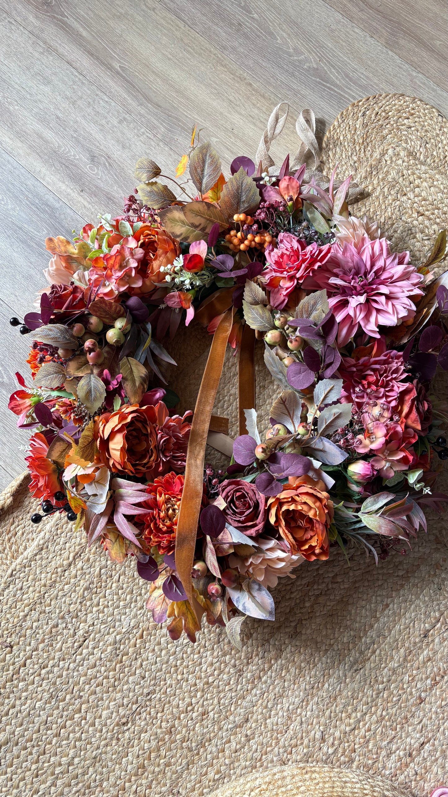 “KAT” autumn artificial wreath (FREE P&P) (Copy)