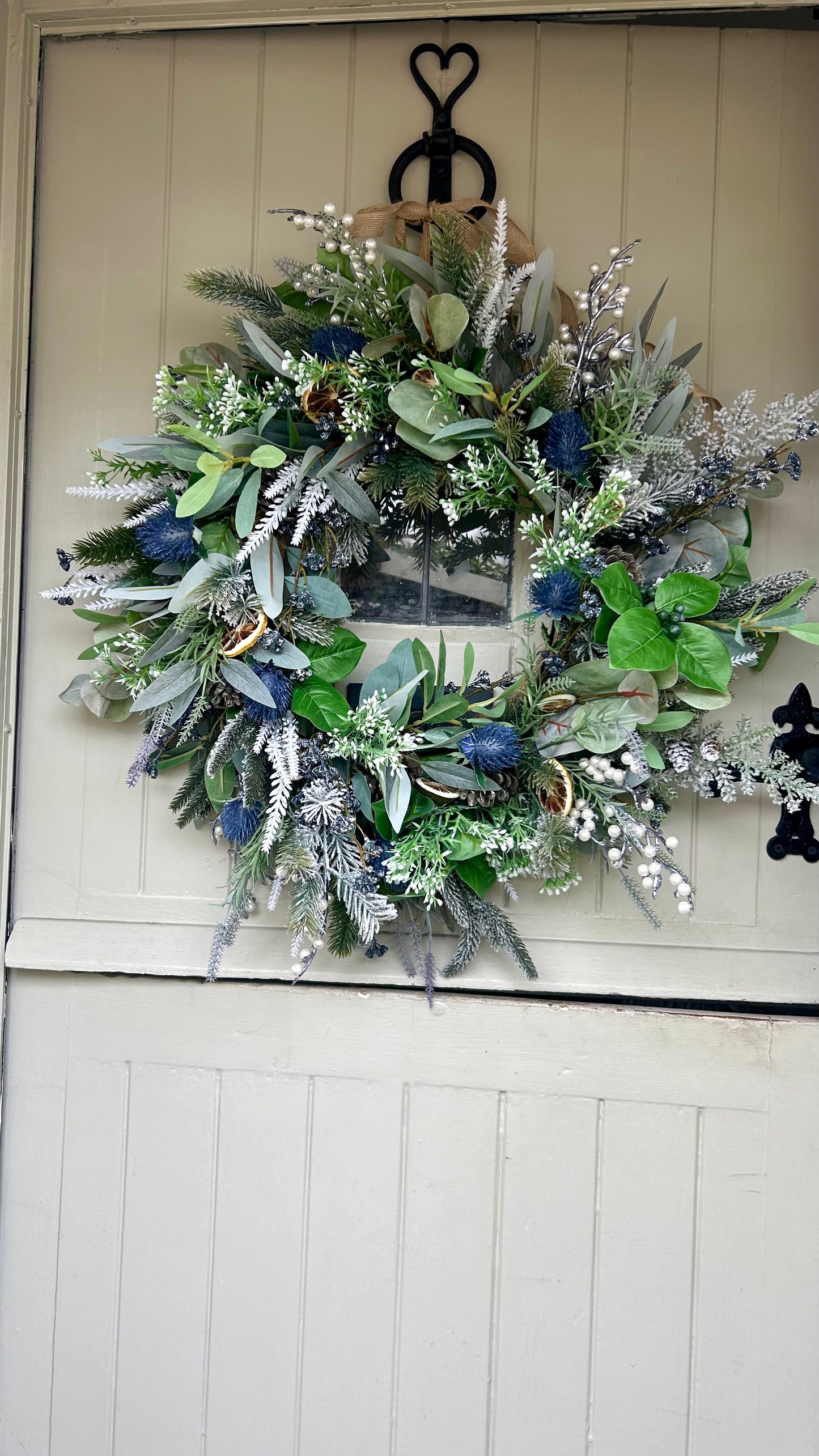 “HEATHER” faux Christmas wreath