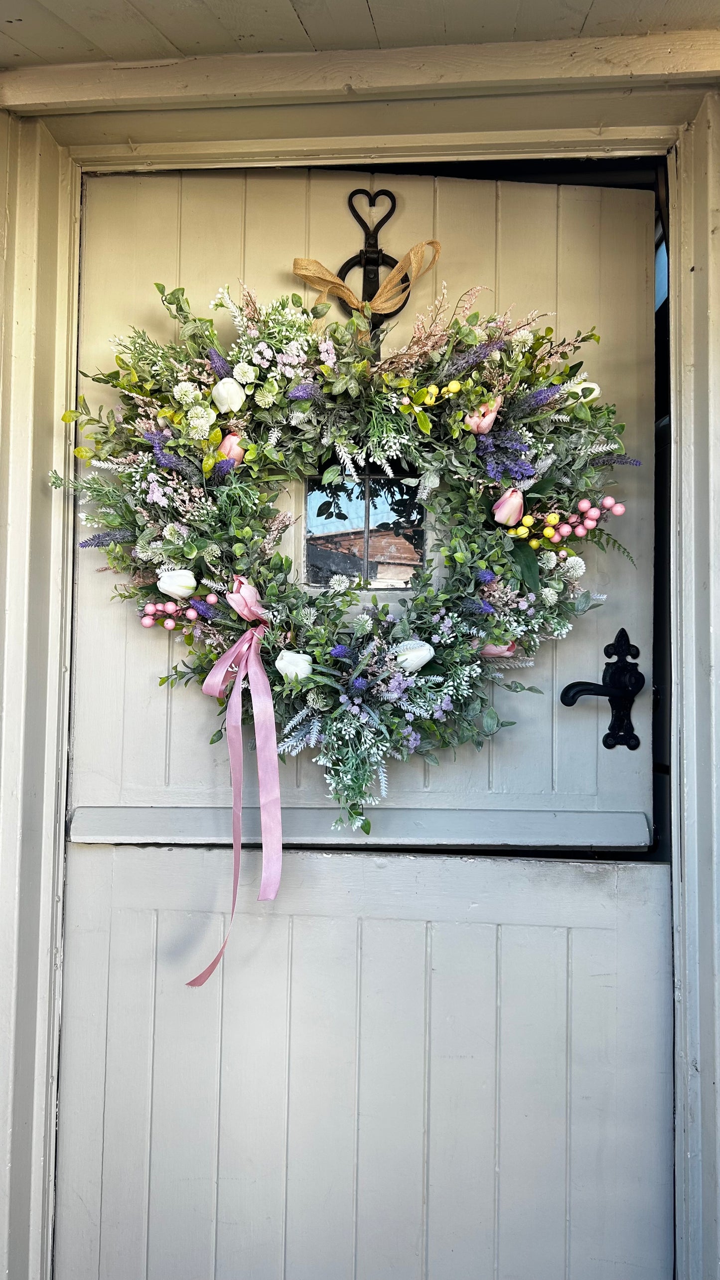 Spring surprise heart wreath (FREE P&P)