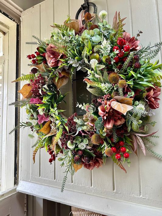 “BERRY” autumn artificial wreath (FREE P&P)