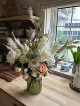 Load image into Gallery viewer, Ivory and soft pink Luxury bouquet ready to post
