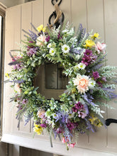 Load image into Gallery viewer, “MILLIE” SUMMER MEADOW” faux wreath (FREE P&amp;P
