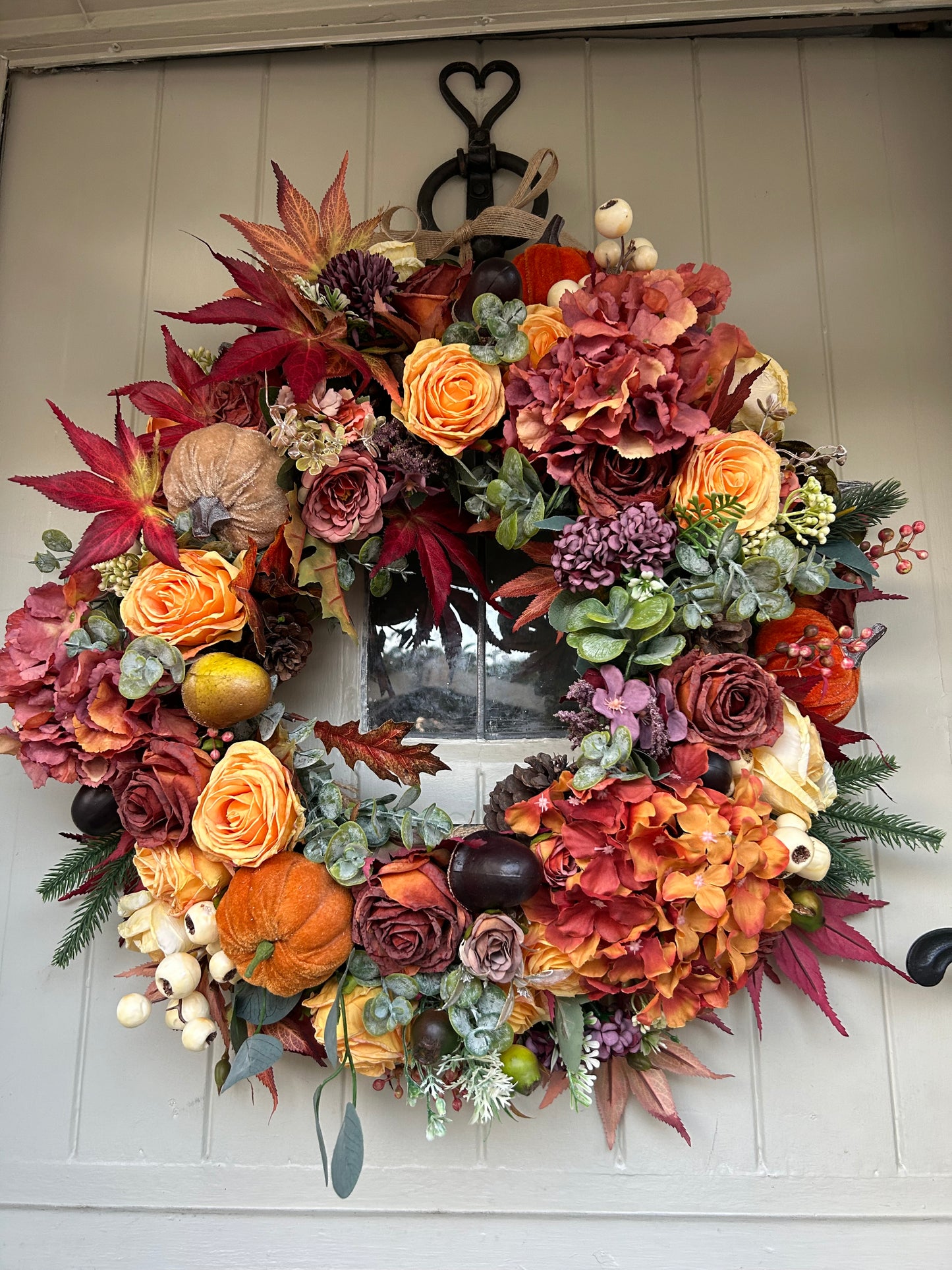 Autumn ready to post  artificial wreath (FREE P&P)